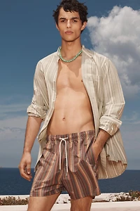 STRIPED MID-LENGTH LIMITED EDITION SWIMSUIT