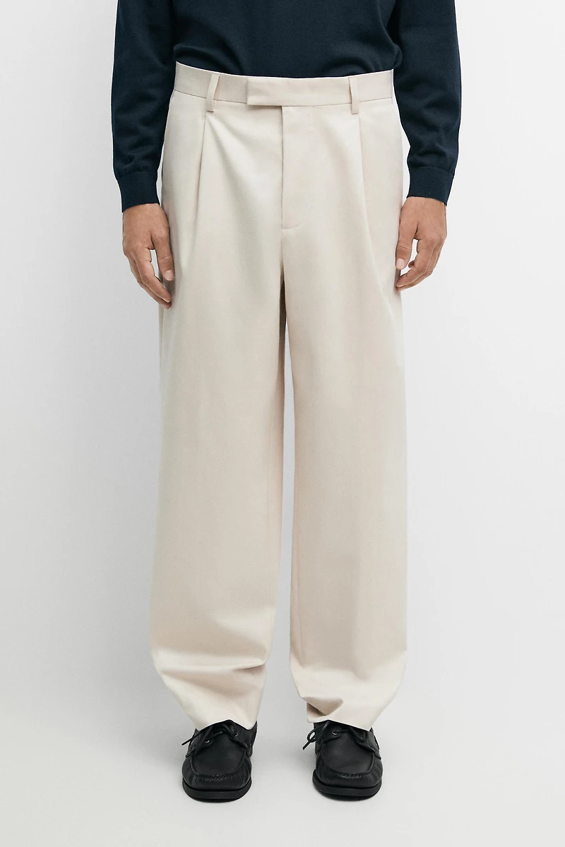 100% cotton darted pants