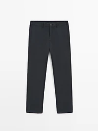 Pantalon slim en coton mélangé