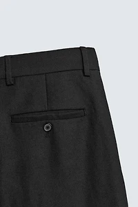 100% WOOL STRAIGHT FIT PANTS