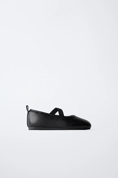 LEATHER BALLET FLATS