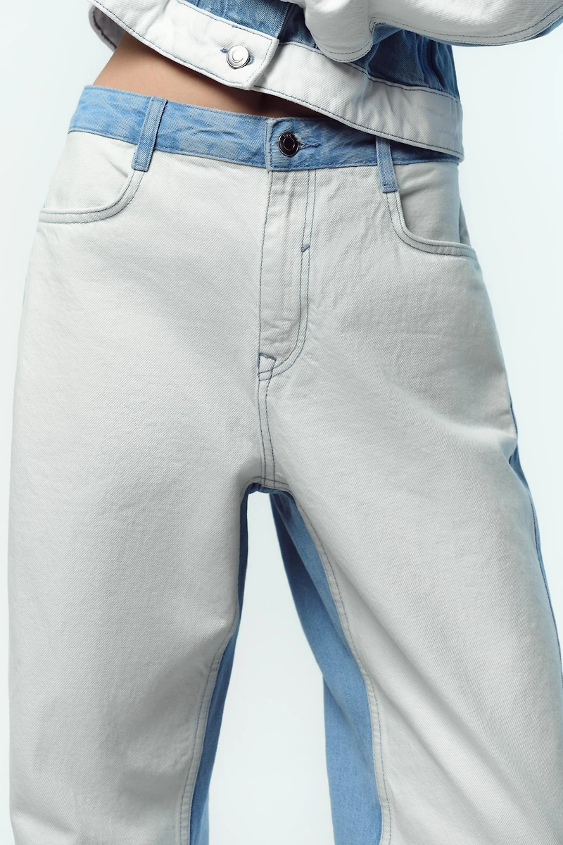 JEAN DROIT TAILLE MOYENNE COMBINÉ Z1975