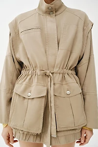 LONG HIGH COLLAR JACKET