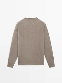 Oversize wool blend knit sweater