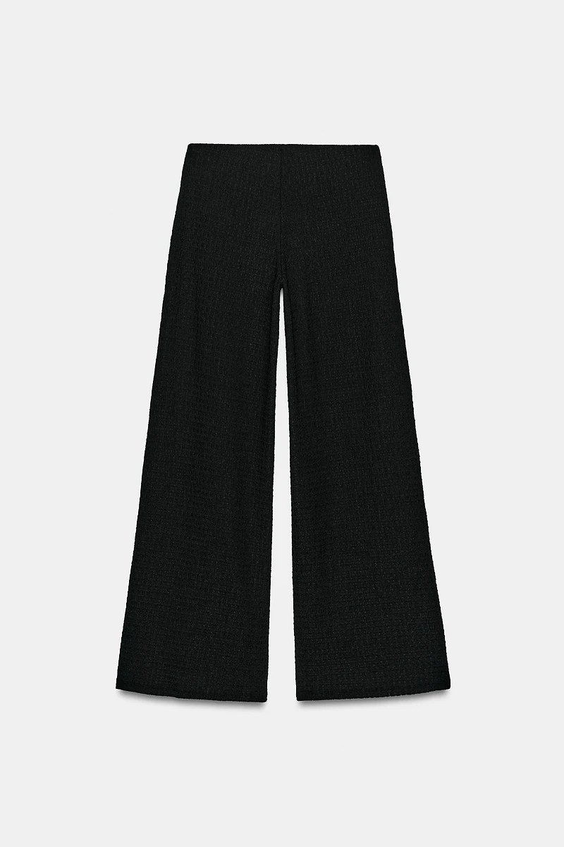 TEXTURED STRAIGHT LEG PANTS