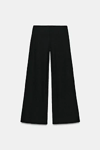 TEXTURED STRAIGHT LEG PANTS