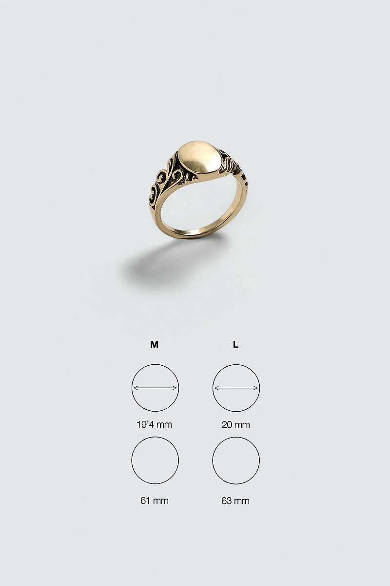 BAGUE CHEVALIÈRE GRAVÉE