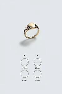 BAGUE CHEVALIÈRE GRAVÉE