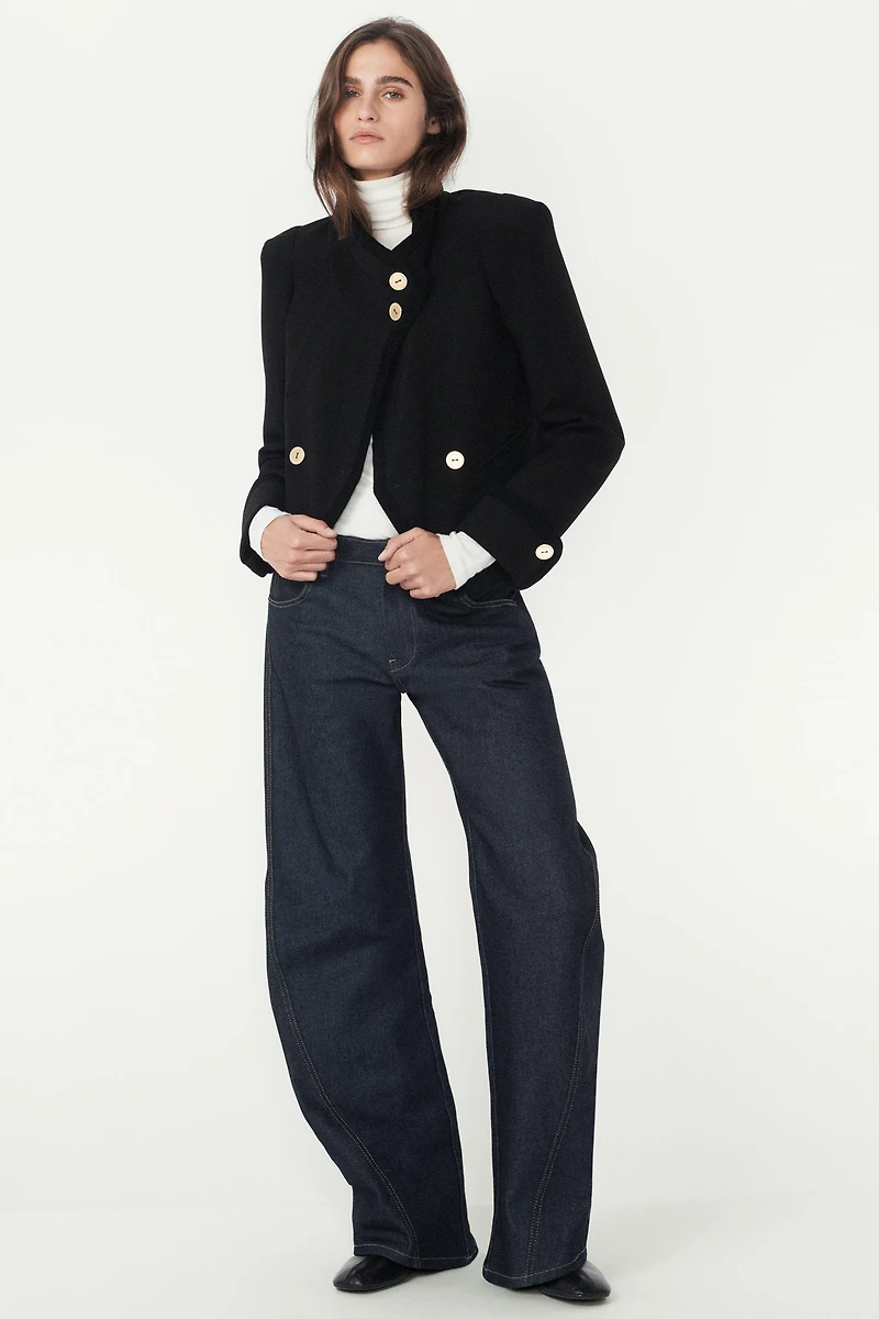 CROPPED BUTTON-UP JACKET - THE ITEM ZARA WOMAN