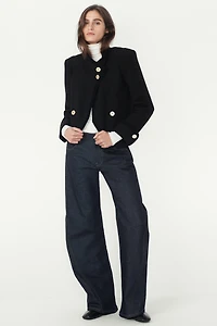 CROPPED BUTTON-UP JACKET - THE ITEM ZARA WOMAN