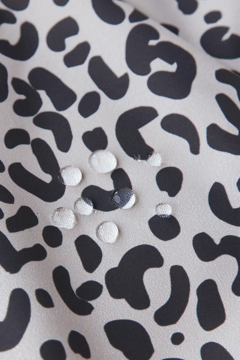 WATER RESISTANT AND WINDPROOF ANIMAL PRINT LONG JUMPSUIT