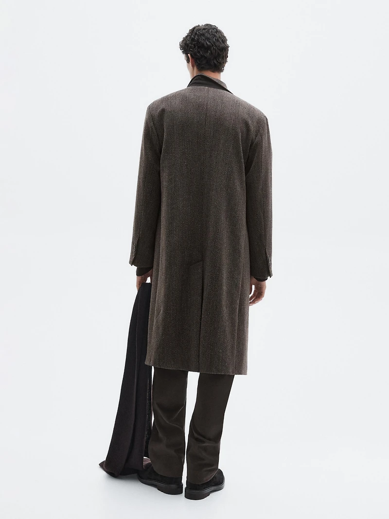 Long herringbone coat - LIMITED