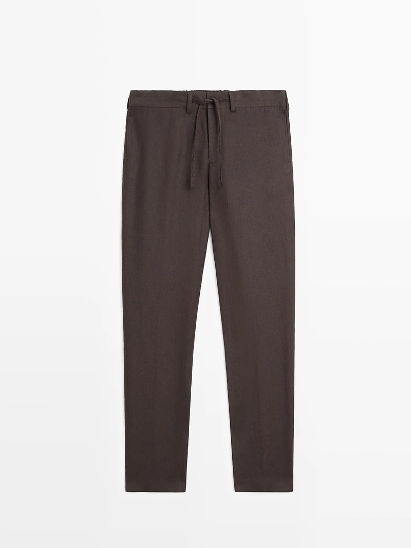 Pantalon total look en lin