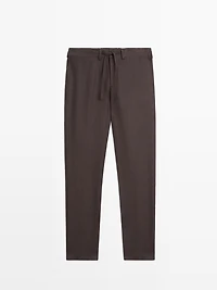 Pantalon total look en lin