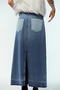 JUPE MIDI EN JEAN COMBINÉ Z1975
