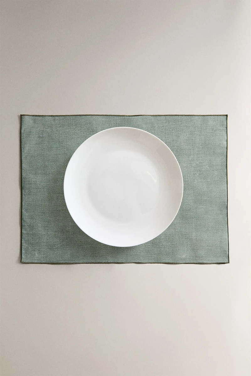RESIN-COATED OVERLOCK PLACEMAT