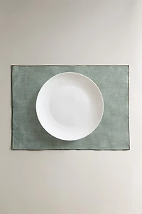 RESIN-COATED OVERLOCK PLACEMAT