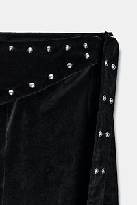 FLARE PAREO PANTS WITH STUDS