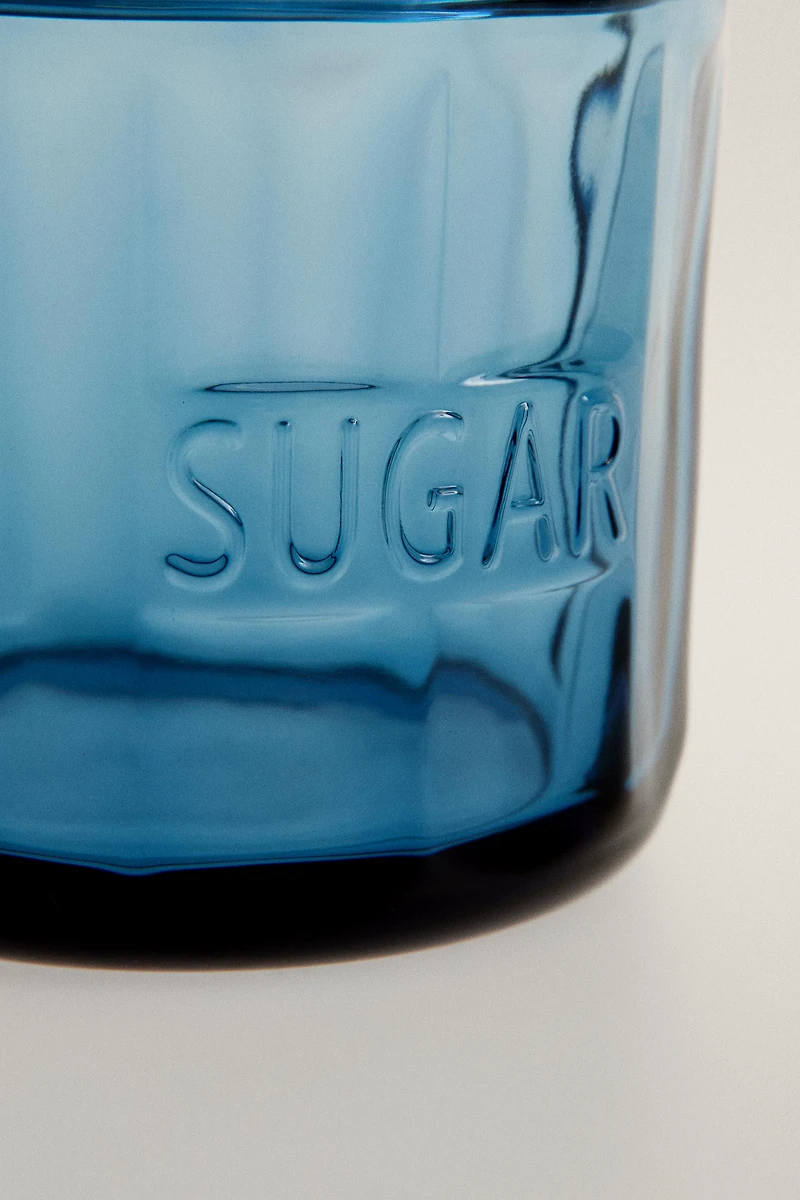 GLASS SUGAR BOWL