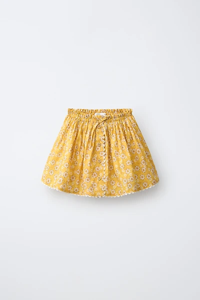 JUPE FLEURS ET ONDULINE