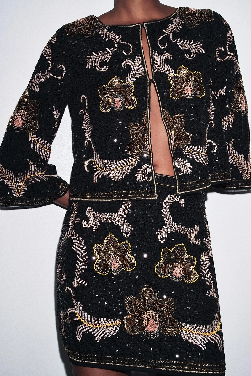 EMBROIDERED SHORT SKIRT