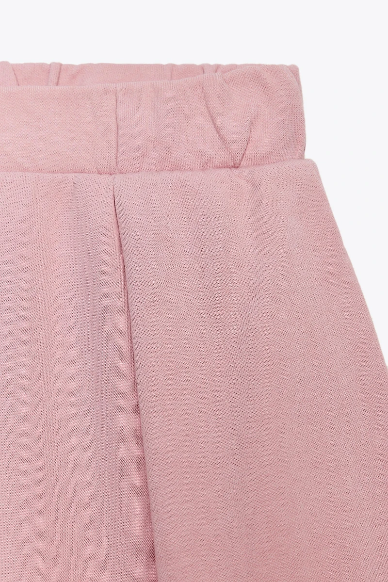 WASHED EFFECT INTERLOCK PANTS