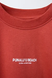 T-SHIRT AND BERMUDA SHORTS SET WITH TEXT