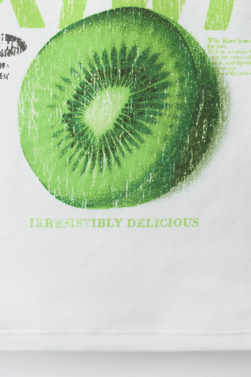 FRUIT PRINT RIB TOP
