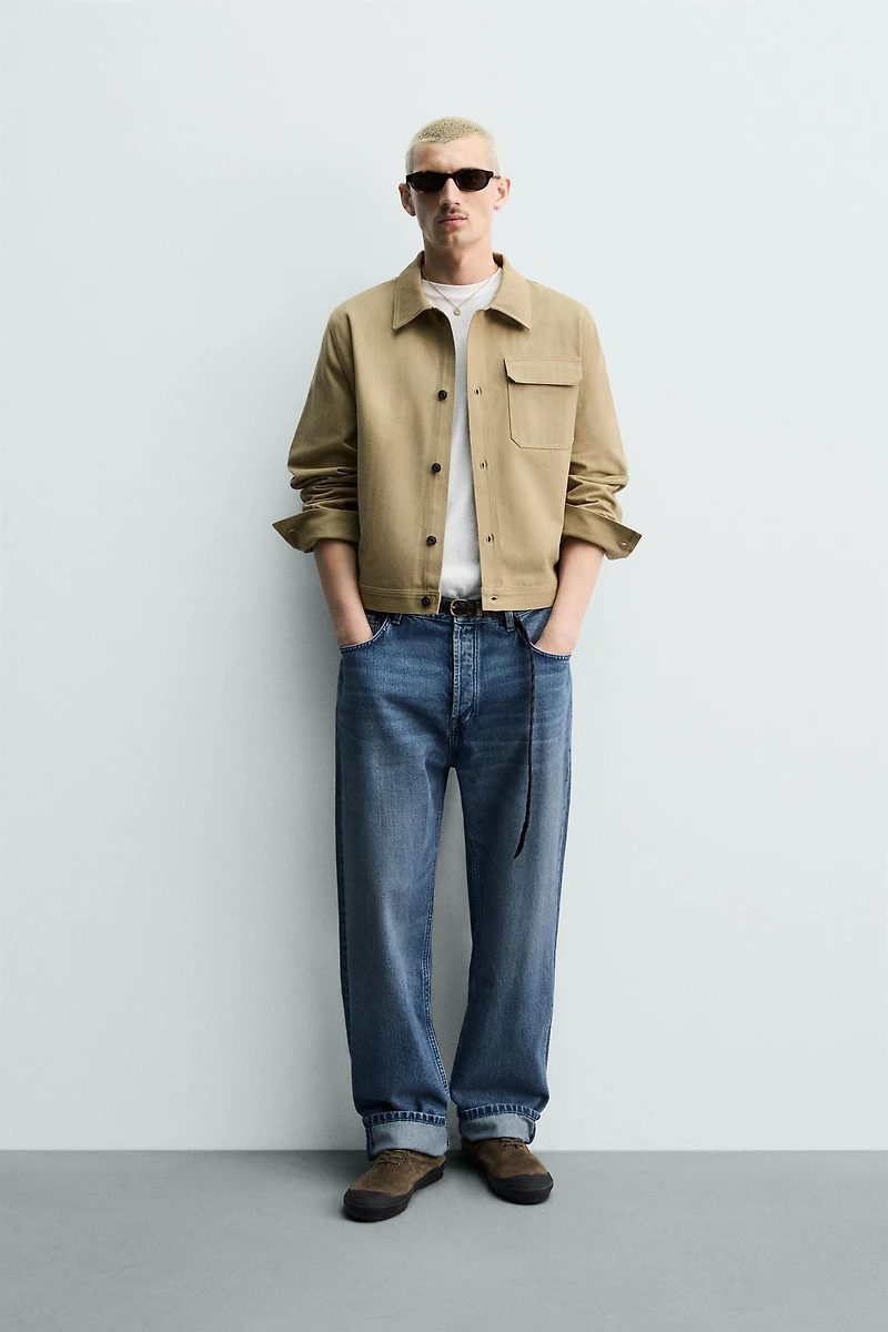 CROPPED FIT POCKET OVERSHIRT