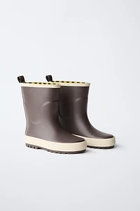 COLOR BLOCK RAIN BOOTS