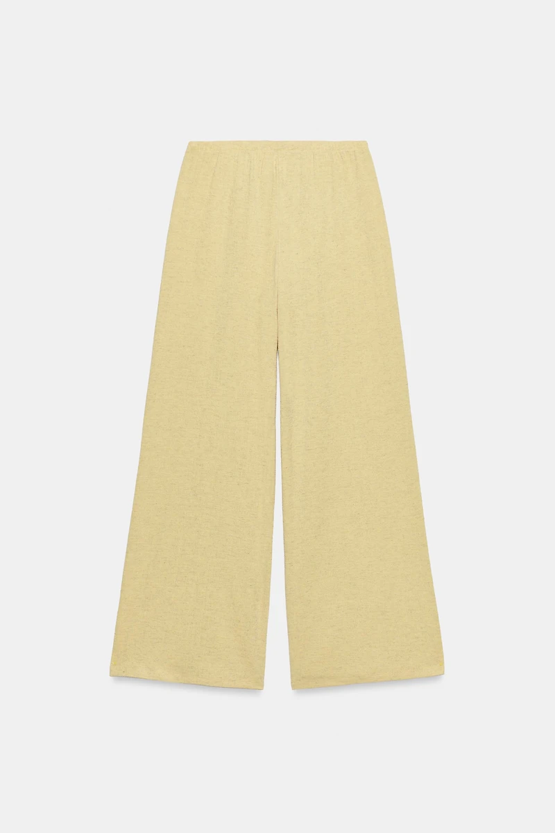 PANTALON DROIT TEXTURÉ