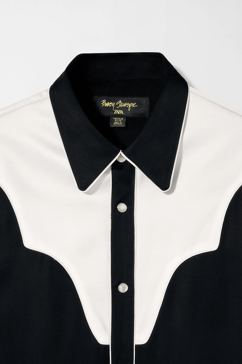 CHEMISE WESTERN À CONTRASTE BOBBY GILLESPIE X ZARA