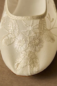EMBROIDERED ORGANZA BALLET FLATS