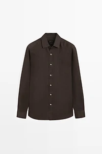 Regular fit 100% linen shirt