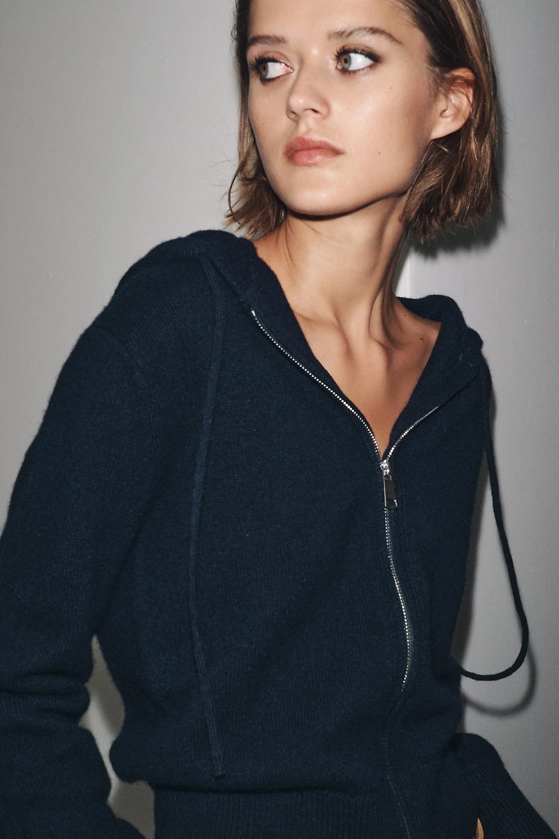 100% WOOL HOODIE SWEATSHIRT