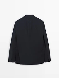 Notch lapel suit blazer