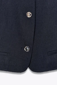GOLD BUTTON SHORT BLAZER