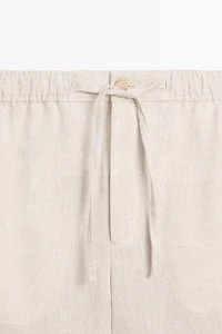 100% linen jogger fit pants
