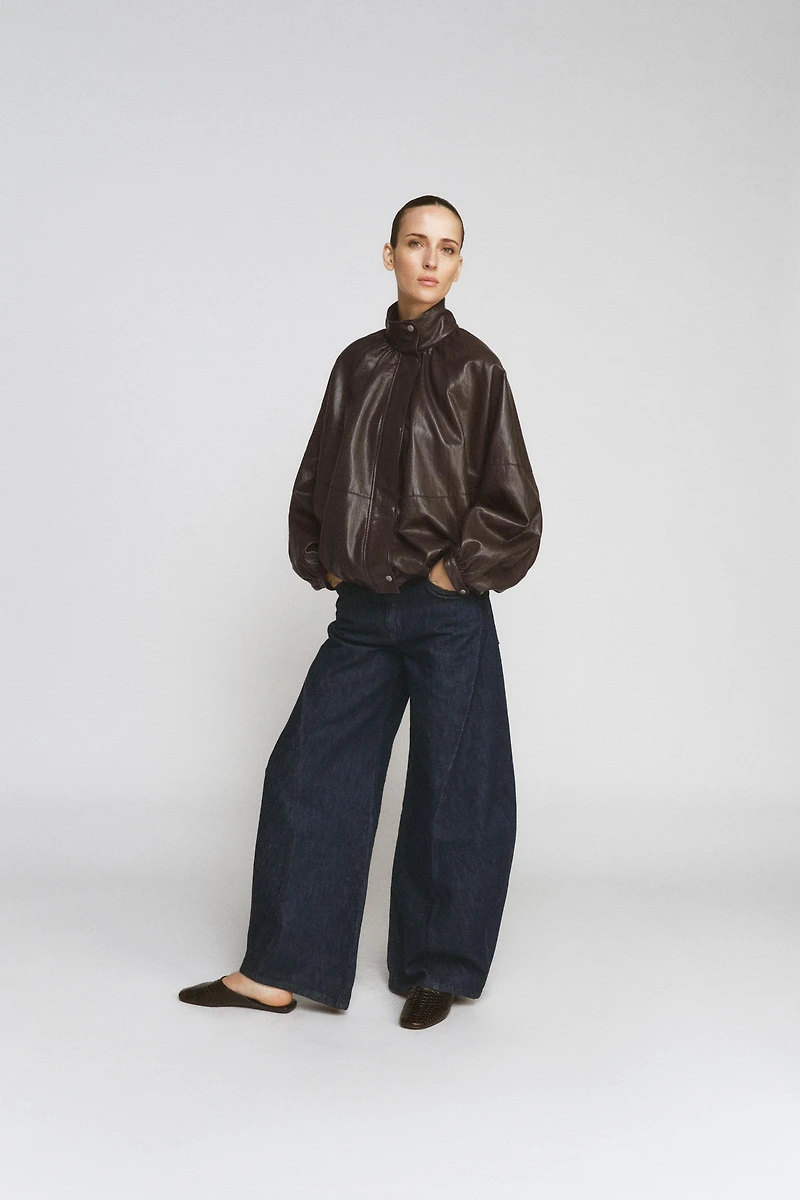 BLOUSON BOMBER EN MATIÈRE SYNTHÉTIQUE ZW COLLECTION