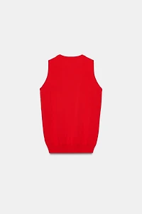 SLEEVELESS KNIT TOP