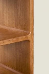 HIGH HONEY OAK BOOKCASE