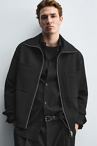 BOXY FIT ZIP-UP OVERSHIRT