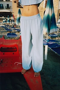 PANTALON LARGE À TAILLE ÉLASTIQUE