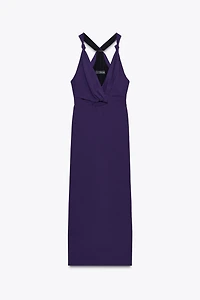 KNOTTED HARDWARE MIDI DRESS