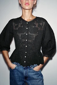 ROMANTIC COMBINATION KNIT JACKET