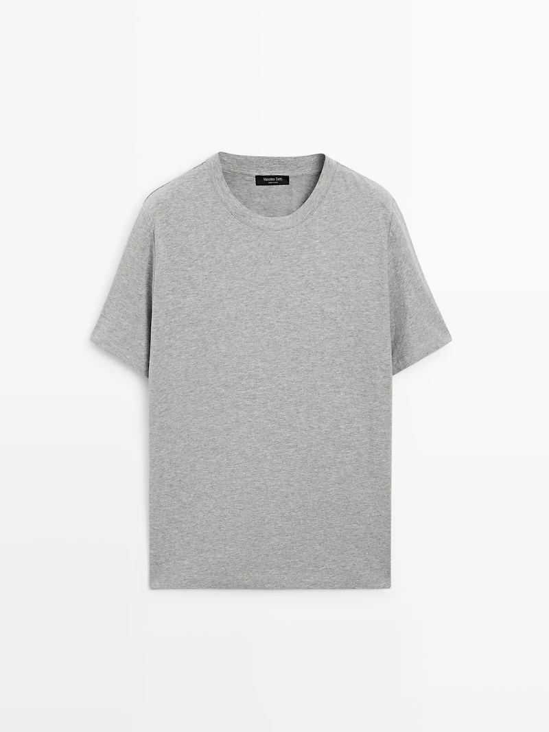 Short sleeve cotton melange T-shirt