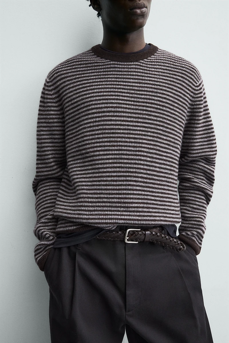 STRIPED WOOL BLEND JUMPER