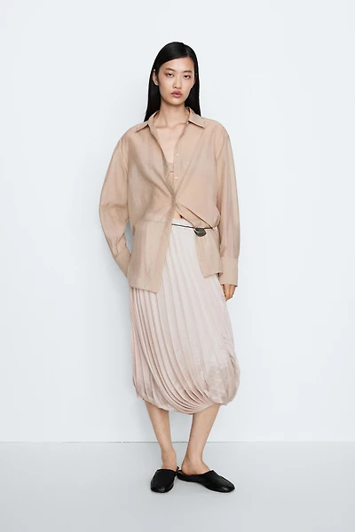 Semi-sheer flowing shirt - STUDIO