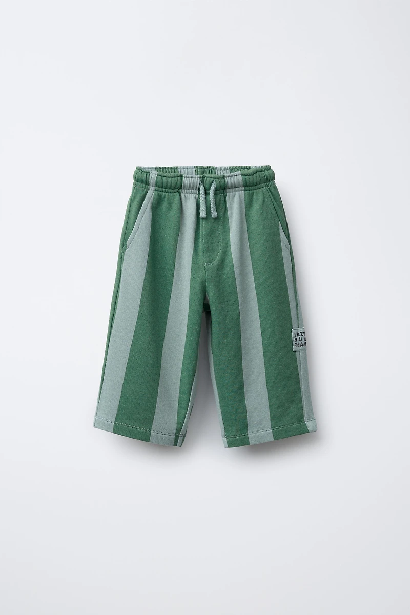 STRIPED PLUSH CULOTTES