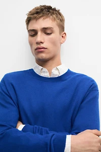 100% cashmere ribbed knit sweater